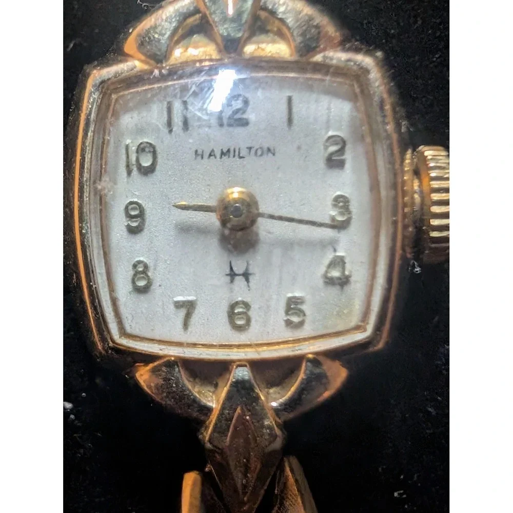 Vintage Hamilton Mechanical Womens Watch 10k RGP Bezel Manual Wind